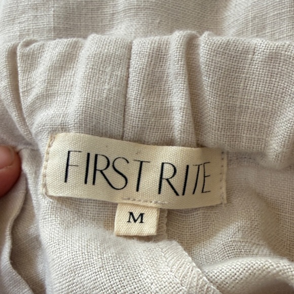 First Lite Cream Linen Trousers - Picture 2 of 4